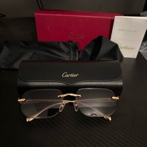 Cartier Gold and Black Eyewear